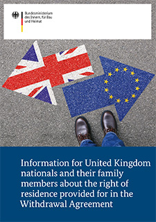 Cover: Information for United Kingdom nationals and their family members about the right of residence provided for in the Withdrawal Agreement